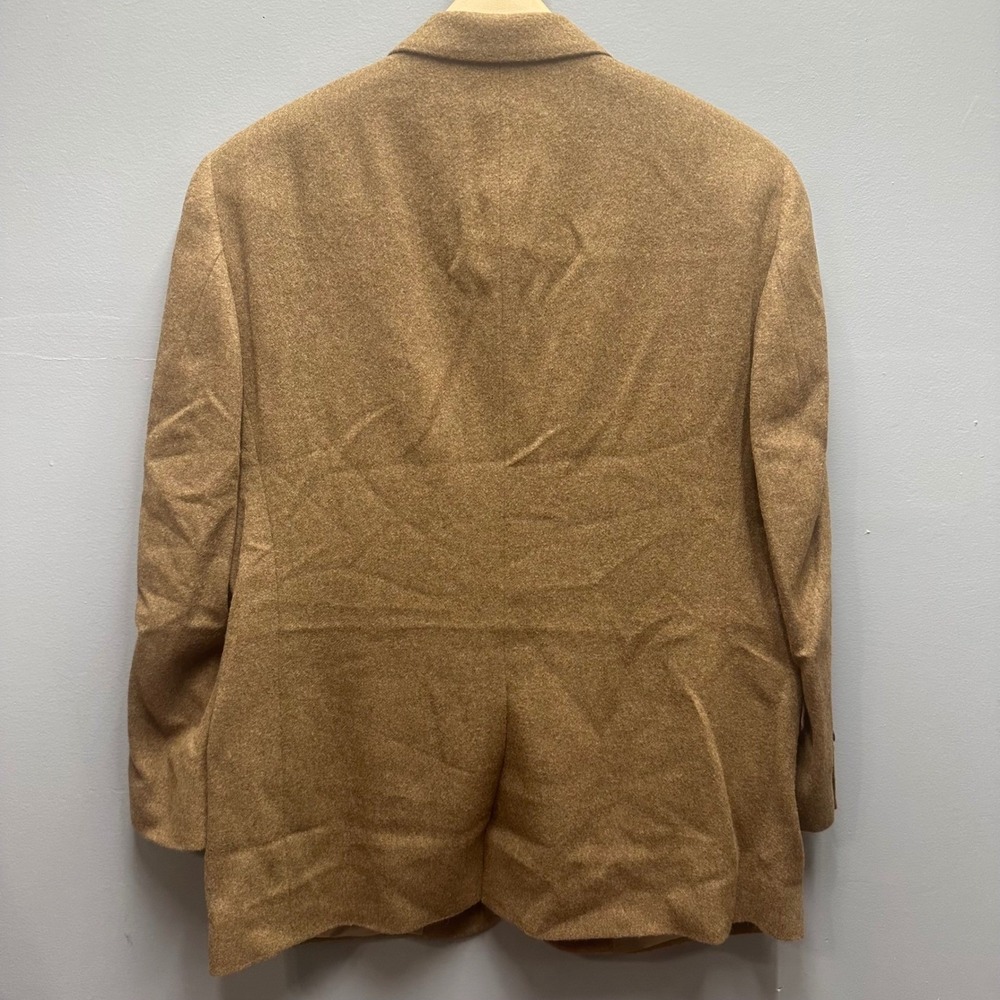 Jos A Bank Executive 44 Reg 100 % Camel Hair Blazer Jacket Men's Brown - Picture 4 of 12